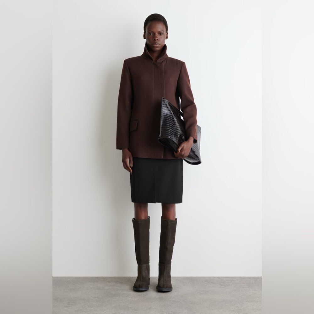 COS SUEDE RIDING BOOTS in Chocolate brown - Picture 3 of 16